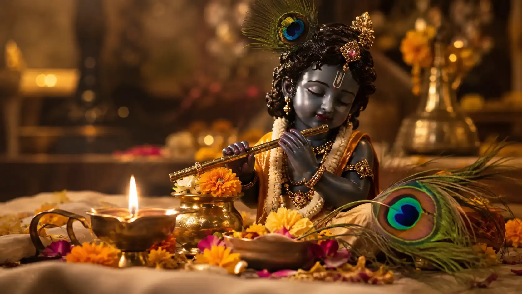 Janmashtami wealth remedy with Krishna idol